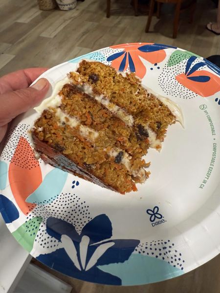 carrot cake with cream cheese frosting